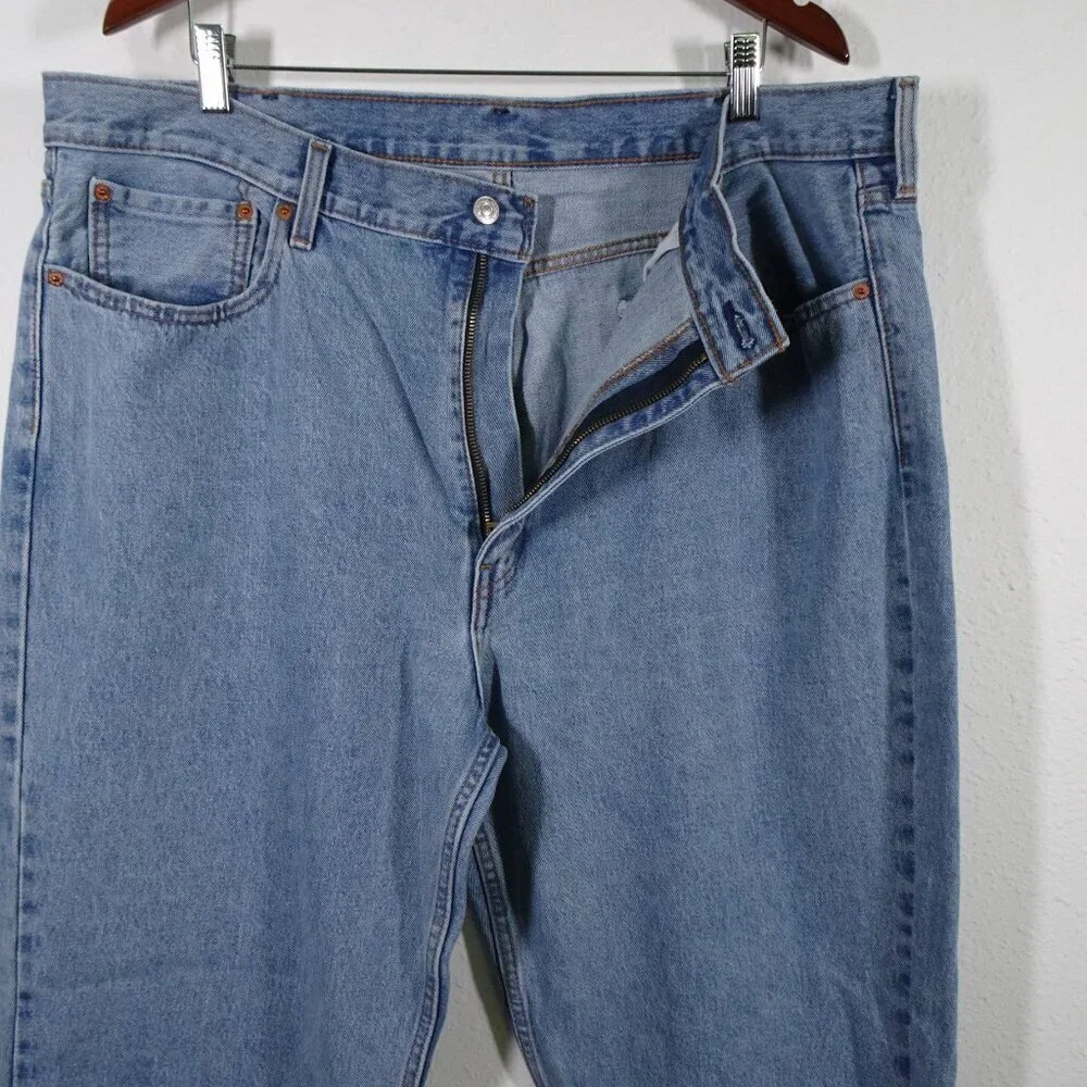 Levi's 550 Relaxed Jeans Men's Size 42x32 Blue Denim Cotton Loose Fit